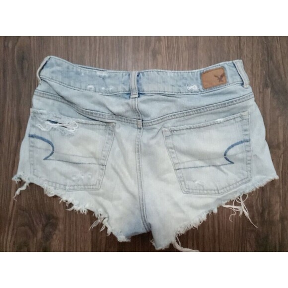 American Eagle Shorts Bundle Womens Size 6 Blue Distressed Cutoff Cotton - Picture 7 of 16